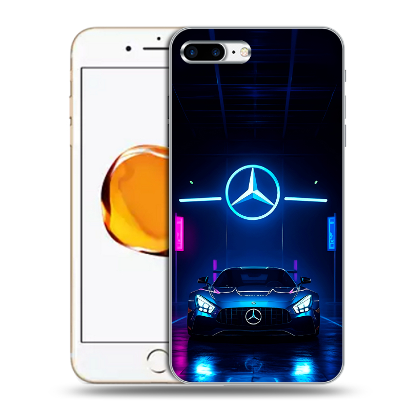 Пластиковый чехол на Iphone 7 Plus с принтом Mercedes Мерседес Пластиковый чехол на Iphone 7 Plus с принтом Mercedes Мерседес