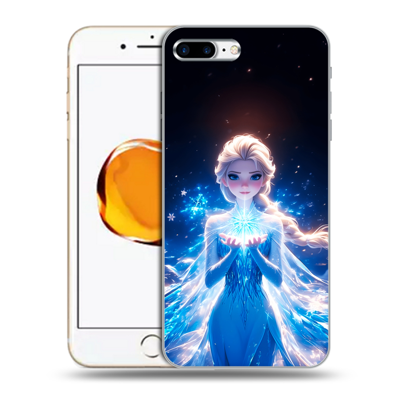 Пластиковый чехол на Iphone 7 Plus с принтом Холодное сердце Frozen Пластиковый чехол на Iphone 7 Plus с принтом Холодное сердце Frozen