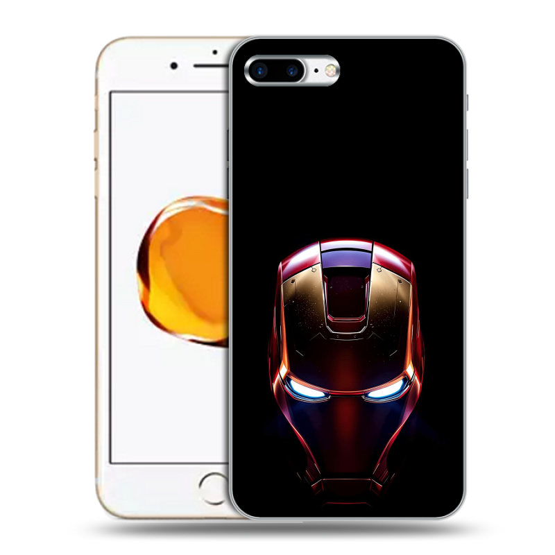 Силиконовый чехол на Iphone 7 Plus с принтом IronMan Железный человек Силиконовый чехол на Iphone 7 Plus с принтом IronMan Железный человек