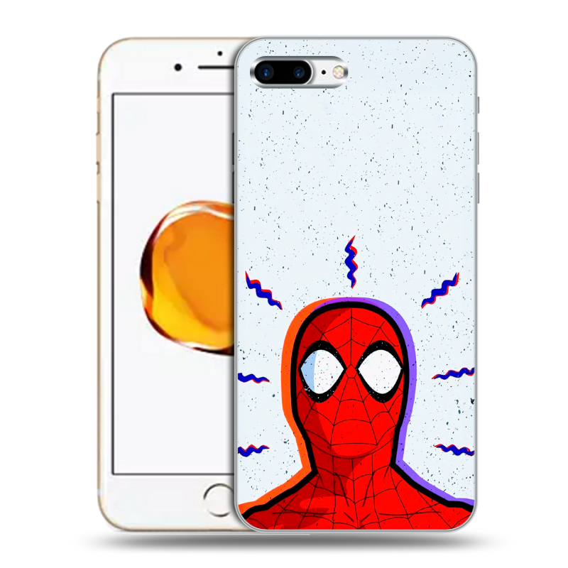 Пластиковый чехол на Iphone 7 Plus с принтом Spiderman Человек паук Пластиковый чехол на Iphone 7 Plus с принтом Spiderman Человек паук