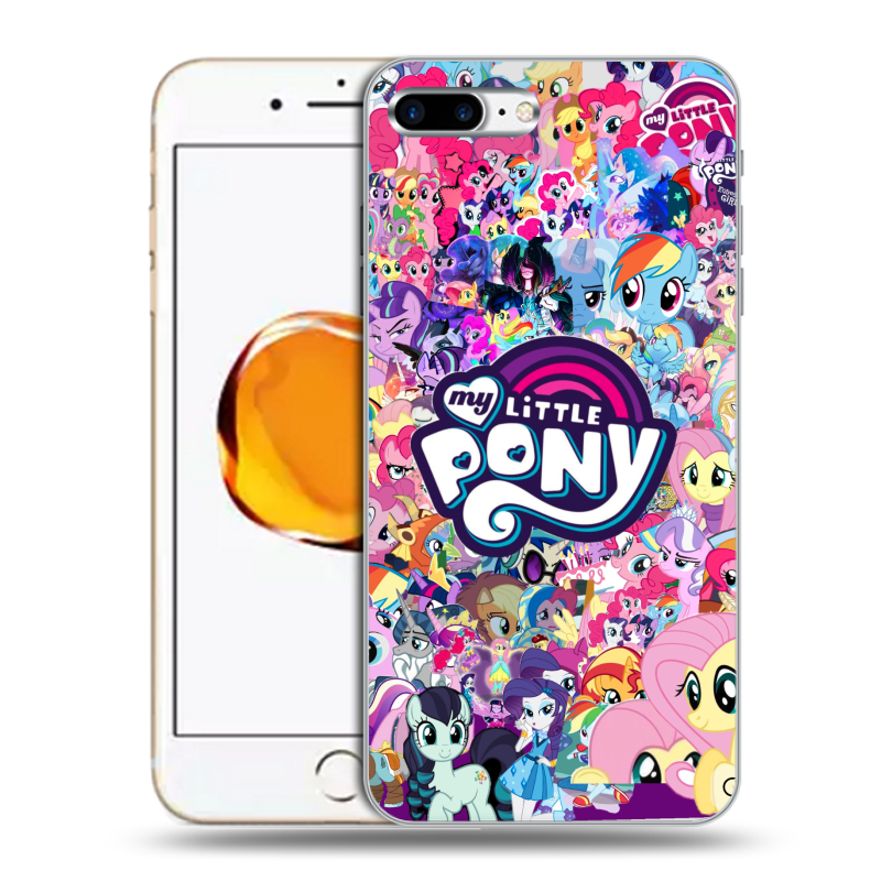 Пластиковый чехол на Iphone 7 Plus с принтом My little pony Дружба чудо Пластиковый чехол на Iphone 7 Plus с принтом My little pony Дружба чудо