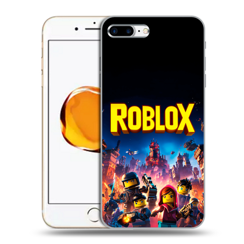 Пластиковый чехол на Iphone 7 Plus с принтом Roblox Роблокс Пластиковый чехол на Iphone 7 Plus с принтом Roblox Роблокс
