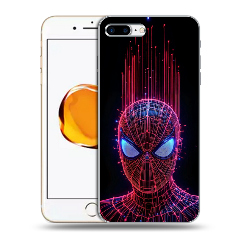 Пластиковый чехол на Iphone 7 Plus с принтом Spiderman Человек паук Пластиковый чехол на Iphone 7 Plus с принтом Spiderman Человек паук