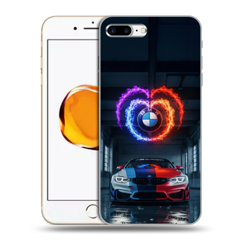 Пластиковый чехол на Iphone 7 Plus с принтом BMW БМВ Пластиковый чехол на Iphone 7 Plus с принтом BMW БМВ