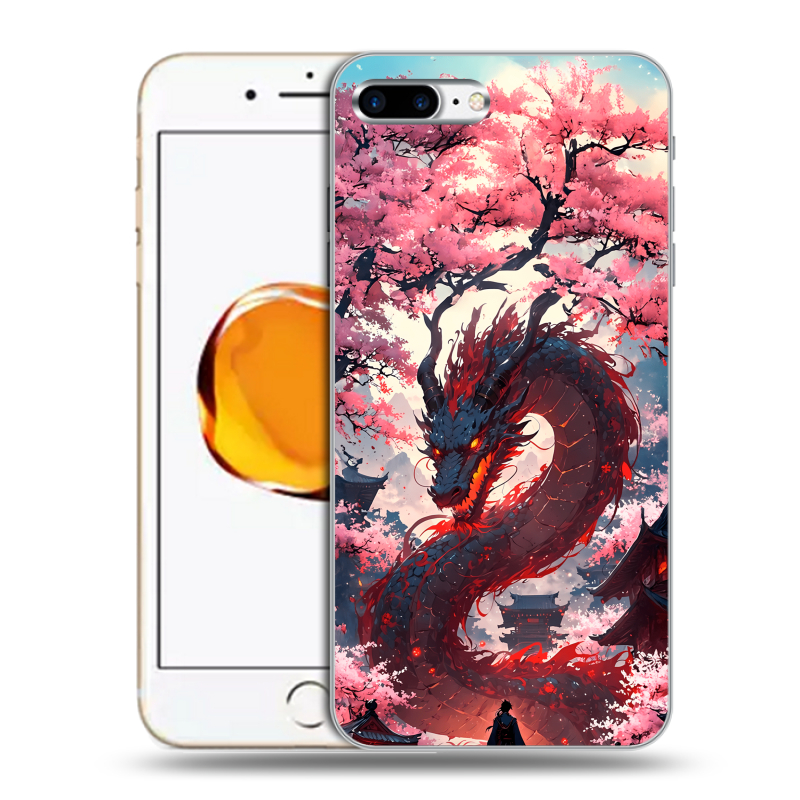 Силиконовый чехол на Iphone 7 Plus с принтом Дракон Японский Силиконовый чехол на Iphone 7 Plus с принтом Дракон Японский