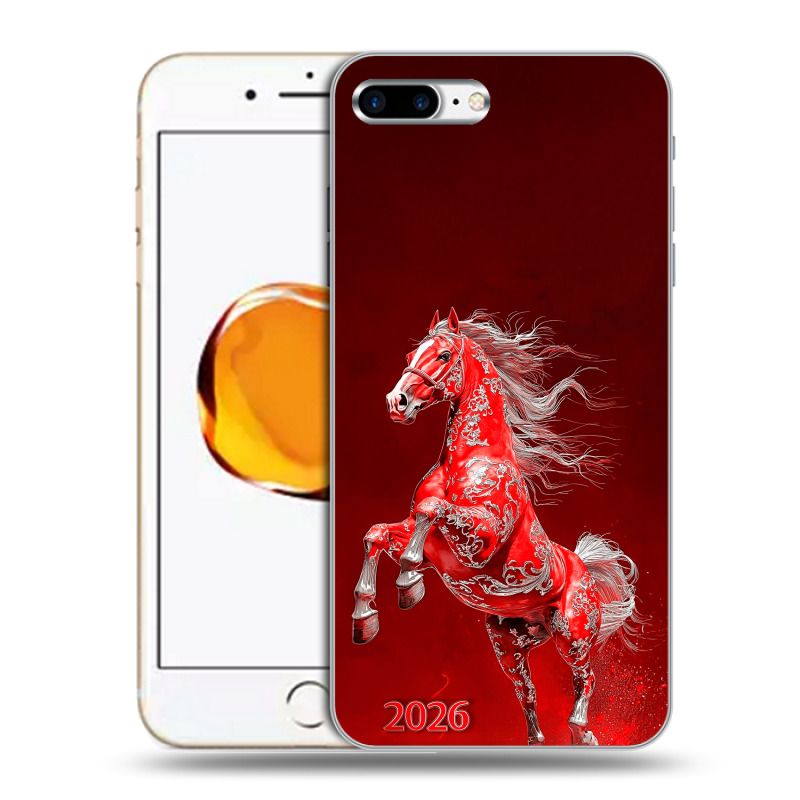 Пластиковый чехол на Iphone 7 Plus с принтом Новый год Пластиковый чехол на Iphone 7 Plus с принтом Новый год