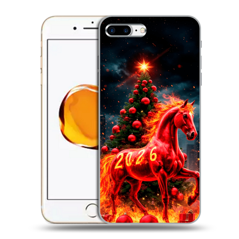 Пластиковый чехол на Iphone 7 Plus с принтом Новый год Пластиковый чехол на Iphone 7 Plus с принтом Новый год