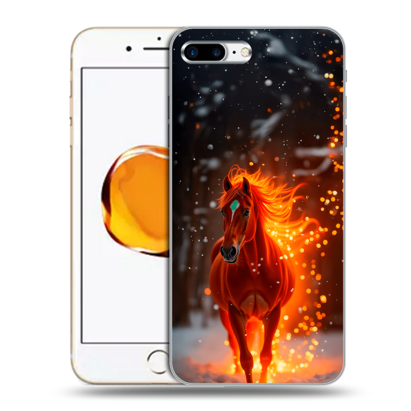 Силиконовый чехол на Iphone 7 Plus с принтом Новый год Силиконовый чехол на Iphone 7 Plus с принтом Новый год