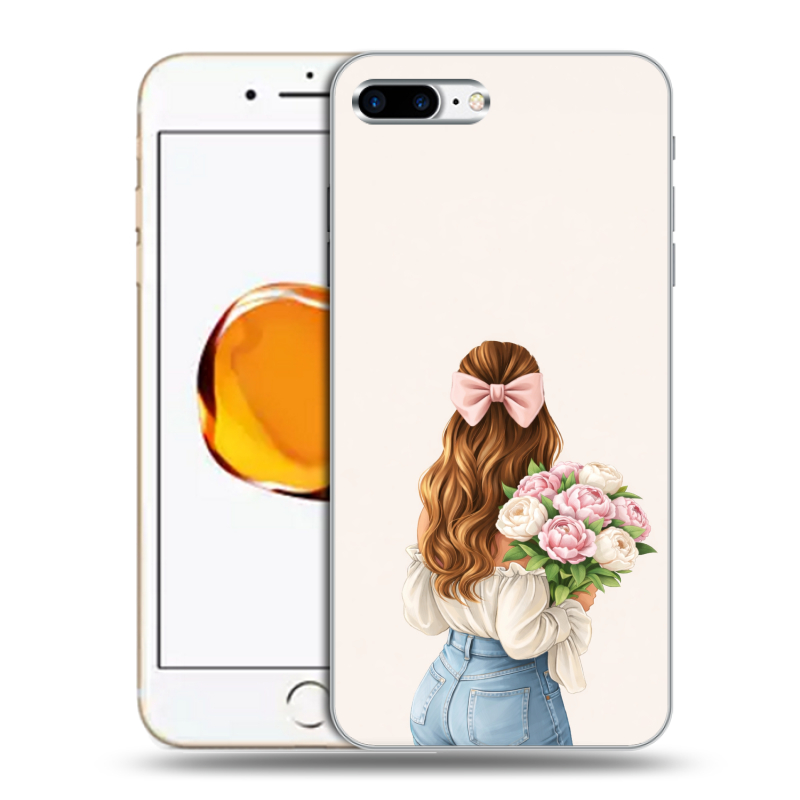 Силиконовый чехол на Iphone 7 Plus с принтом женский Силиконовый чехол на Iphone 7 Plus с принтом женский