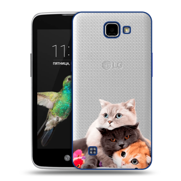Пластиковый чехол на LG K4 с принтом Кошки Пластиковый чехол на LG K4 с принтом Кошки