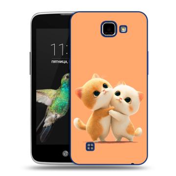 Пластиковый чехол на LG K4 с принтом Милые котики Пластиковый чехол на LG K4 с принтом Милые котики