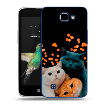 Пластиковый чехол на LG K4 с принтом Кошки Пластиковый чехол на LG K4 с принтом Кошки