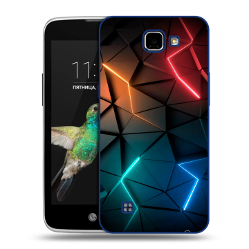 Пластиковый чехол на LG K4 с принтом Абстракция неон Пластиковый чехол на LG K4 с принтом Абстракция неон