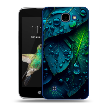 Пластиковый чехол на LG K4 с принтом Листья Пластиковый чехол на LG K4 с принтом Листья