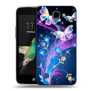 Пластиковый чехол на LG K4 с принтом Бабочки Пластиковый чехол на LG K4 с принтом Бабочки