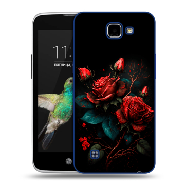 Пластиковый чехол на LG K4 с принтом Розы красные Пластиковый чехол на LG K4 с принтом Розы красные