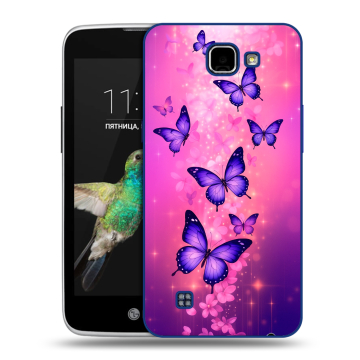 Пластиковый чехол на LG K4 с принтом Бабочки Пластиковый чехол на LG K4 с принтом Бабочки