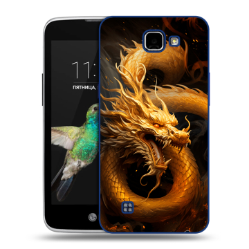 Пластиковый чехол на LG K4 с принтом Золотой дракон Пластиковый чехол на LG K4 с принтом Золотой дракон
