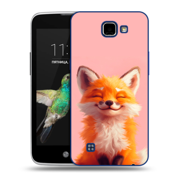 Пластиковый чехол на LG K4 с принтом милая лиса Пластиковый чехол на LG K4 с принтом милая лиса