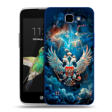 Пластиковый чехол на LG K4 с принтом Герб флаг России