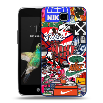 Пластиковый чехол на LG K4 с принтом Найк Nike яркий