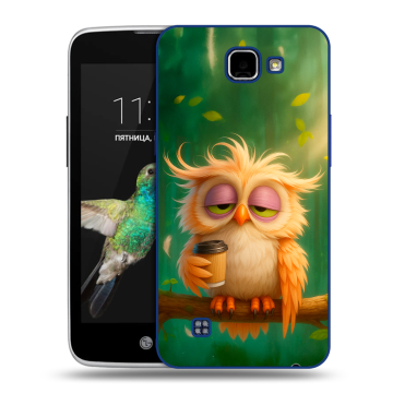 Пластиковый чехол на LG K4 с принтом сова Пластиковый чехол на LG K4 с принтом сова