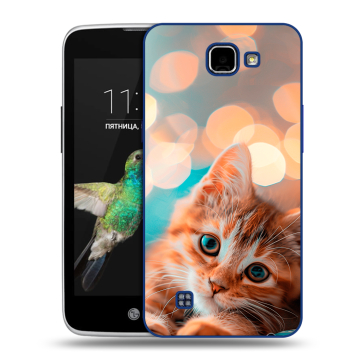 Пластиковый чехол на LG K4 с принтом котик Пластиковый чехол на LG K4 с принтом котик