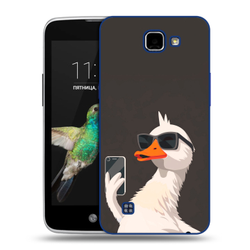 Пластиковый чехол на LG K4 с принтом утка в очках