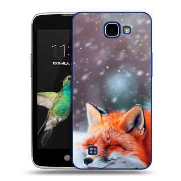 Пластиковый чехол на LG K4 с принтом лиса Пластиковый чехол на LG K4 с принтом лиса