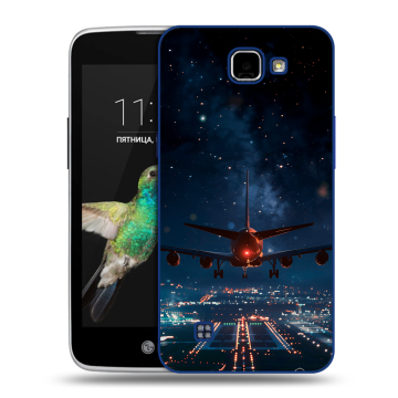 Пластиковый чехол на LG K4 с принтом самолет
