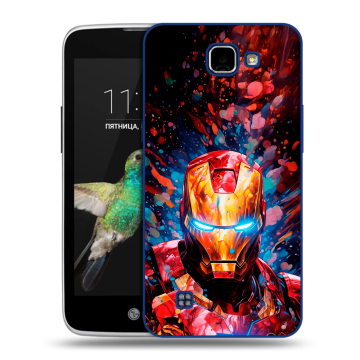 Пластиковый чехол на LG K4 с принтом Железный человек Ironman