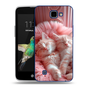 Пластиковый чехол на LG K4 с принтом котята котики Пластиковый чехол на LG K4 с принтом котята котики