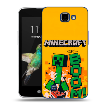 Пластиковый чехол на LG K4 с принтом Майнкрафт Minecraft