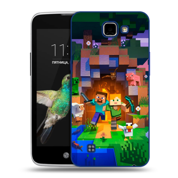 Пластиковый чехол на LG K4 с принтом Майнкрафт Minecraft Пластиковый чехол на LG K4 с принтом Майнкрафт Minecraft