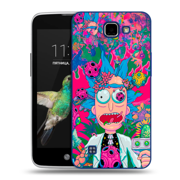 Пластиковый чехол на LG K4 с принтом Рик и Морти Rick Morty