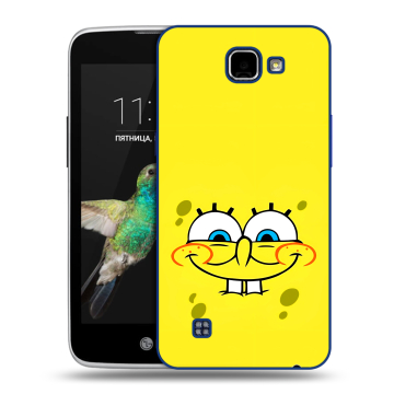 Пластиковый чехол на LG K4 с принтом спанчбоб спанч боб