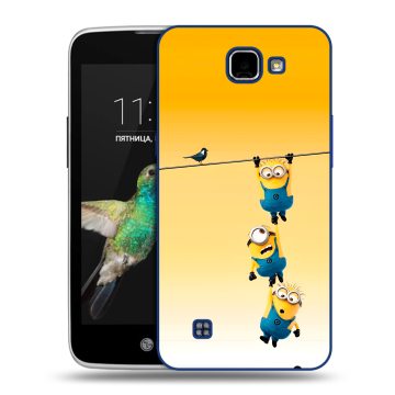 Пластиковый чехол на LG K4 с принтом Миньоны