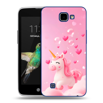 Пластиковый чехол на LG K4 с принтом Единорог Пластиковый чехол на LG K4 с принтом Единорог