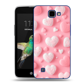 Пластиковый чехол на LG K4 с принтом Сердечки Пластиковый чехол на LG K4 с принтом Сердечки