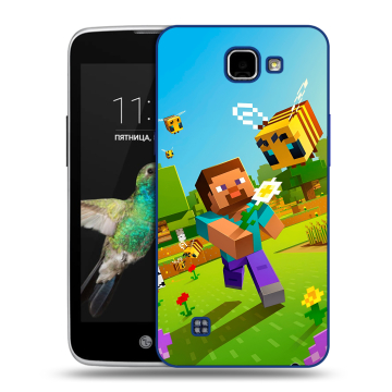 Пластиковый чехол на LG K4 с принтом Майнкрафт Minecraft