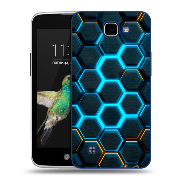 Пластиковый чехол на LG K4 с принтом Неоновые соты Пластиковый чехол на LG K4 с принтом Неоновые соты