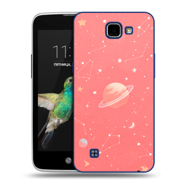 Пластиковый чехол на LG K4 с принтом Розовый космос Пластиковый чехол на LG K4 с принтом Розовый космос