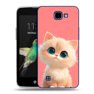Пластиковый чехол на LG K4 с принтом Розовый котенок Пластиковый чехол на LG K4 с принтом Розовый котенок