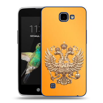 Пластиковый чехол на LG K4 с принтом Герб Флаг России Пластиковый чехол на LG K4 с принтом Герб Флаг России