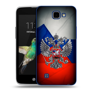 Пластиковый чехол на LG K4 с принтом Флаг России Пластиковый чехол на LG K4 с принтом Флаг России