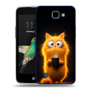 Пластиковый чехол на LG K4 с принтом Смешной кот