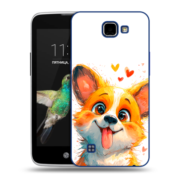 Пластиковый чехол на LG K4 с принтом корги