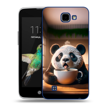 Пластиковый чехол на LG K4 с принтом смешная панда Пластиковый чехол на LG K4 с принтом смешная панда