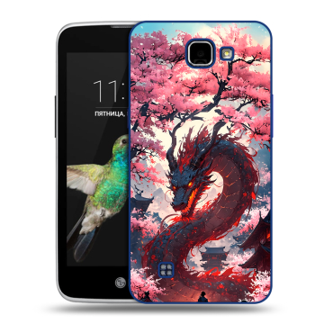 Пластиковый чехол на LG K4 с принтом Дракон Японский Пластиковый чехол на LG K4 с принтом Дракон Японский