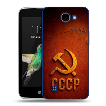 Пластиковый чехол на LG K4 с принтом Флаг Герб СССР